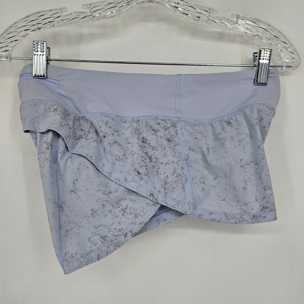 Lululemon Speed Up Shorts Womens Sz 6 Regular Running Gravel Dust Pastel Blue View 4